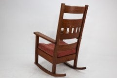 Stickley Brothers (style Of). An American Arts & Crafts Oak Rocking Chair - Thumbnail 6