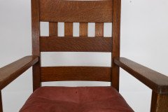 Stickley Brothers (style Of). An American Arts & Crafts Oak Rocking Chair - Thumbnail 10