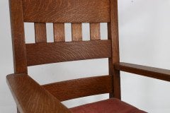 Stickley Brothers (style Of). An American Arts & Crafts Oak Rocking Chair - Thumbnail 12