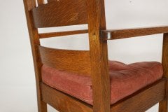 Stickley Brothers (style Of). An American Arts & Crafts Oak Rocking Chair - Thumbnail 17