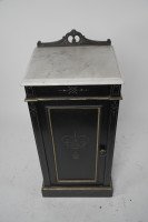 Heal & Son Aesthetic Movement Ebonised & Gilt Bedside Cupboard With Marble Top - Thumbnail 2