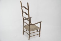 Liberty & Co., Arts & Crafts High Back Rush Seat Armchair - Thumbnail 5