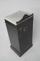Heal & Son Aesthetic Movement Ebonised & Gilt Bedside Cupboard With Marble Top - Thumbnail 7