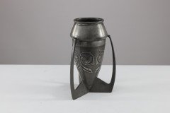Archibald Knox Liberty & Co., English Pewter 0226 an Embossed Pewter Rocket Vase - Thumbnail 2