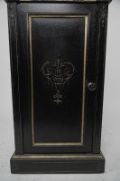 Heal & Son Aesthetic Movement Ebonised & Gilt Bedside Cupboard With Marble Top - Thumbnail 10