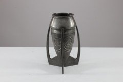 Archibald Knox Liberty & Co., English Pewter 0226 an Embossed Pewter Rocket Vase - Thumbnail 4