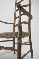 Liberty & Co., Arts & Crafts High Back Rush Seat Armchair - Thumbnail 10