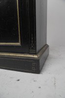 Heal & Son Aesthetic Movement Ebonised & Gilt Bedside Cupboard With Marble Top - Thumbnail 15