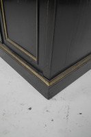 Heal & Son Aesthetic Movement Ebonised & Gilt Bedside Cupboard With Marble Top - Thumbnail 16