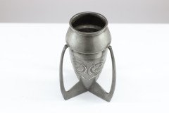 Archibald Knox Liberty & Co., English Pewter 0226 an Embossed Pewter Rocket Vase - Thumbnail 7