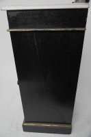 Heal & Son Aesthetic Movement Ebonised & Gilt Bedside Cupboard With Marble Top - Thumbnail 18