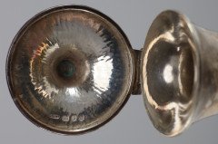 Greenwood & Watts. Pair of Gothic Revival Silver Mounted Glass Communion Cruets - Thumbnail 16