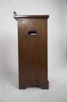 Lamb of Manchester. A Gothic Revival Bedside Cabinet with Carved Floral Details - Thumbnail 8