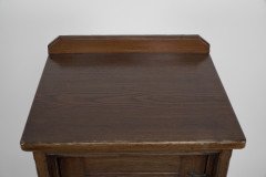 Lamb of Manchester. A Gothic Revival Bedside Cabinet with Carved Floral Details - Thumbnail 15