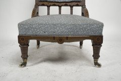 John Pollard Seddon Attributed, probably for C. Seddon a Gothic Revival Nursing Chair - Thumbnail 11