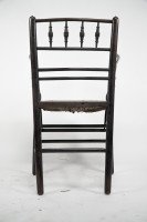 William Morris, an Arts & Crafts Ebonised Rush Seat Sussex Armchair - Thumbnail 13