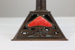 C. F. A. Voysey Attributed, an Arts & Crafts Copper & Enamel Candlestick by Richard Rathbone - Thumbnail 14