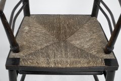 William Morris, an Arts & Crafts Ebonised Rush Seat Sussex Armchair - Thumbnail 18