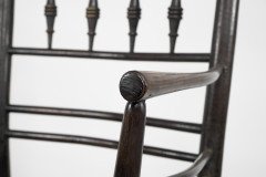 William Morris, an Arts & Crafts Ebonised Rush Seat Sussex Armchair - Thumbnail 19