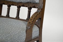 John Pollard Seddon Attributed, probably for C. Seddon a Gothic Revival Nursing Chair - Thumbnail 15