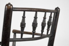 William Morris, an Arts & Crafts Ebonised Rush Seat Sussex Armchair - Thumbnail 23