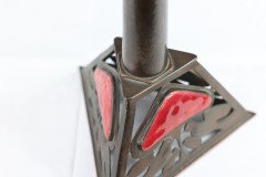 C. F. A. Voysey Attributed, Arts & Crafts Copper & Enamel Candlestick by Richard Rathbone - Thumbnail 15