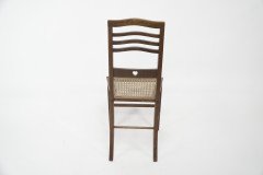 Shapland & Petter, Arts & Crafts Inlaid Oak Side Chair with Pierced Heart - Thumbnail 5