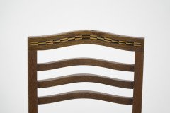 Shapland & Petter. An Arts & Crafts Inlaid Oak Side Chair with a Pierced Heart - Thumbnail 9