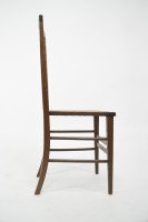 Shapland & Petter. An Arts & Crafts Inlaid Oak Side Chair with a Pierced Heart - Thumbnail 13