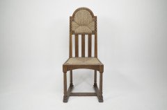 George Walton, attributed. Pair of Arts & Crafts Chairs with Bold Chequer Inlays - Thumbnail 3