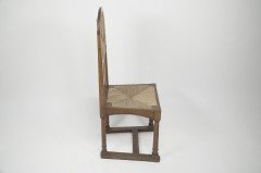 George Walton, attributed. Pair of Arts & Crafts Chairs with Bold Chequer Inlays - Thumbnail 5