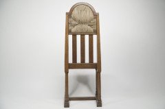 George Walton, attributed. Pair of Arts & Crafts Chairs with Bold Chequer Inlays - Thumbnail 6
