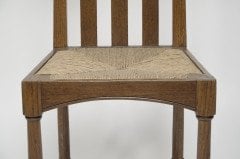 George Walton, attributed. Pair of Arts & Crafts Chairs with Bold Chequer Inlays - Thumbnail 10