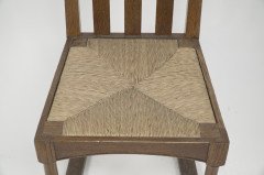 George Walton, attributed. Pair of Arts & Crafts Chairs with Bold Chequer Inlays - Thumbnail 11