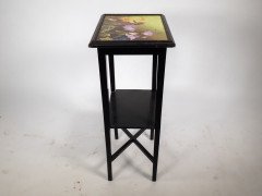 Aesthetic Movement, Ebonised Tile-Top Side Table with Floral Design (c.1880) - Thumbnail 6