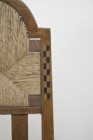 George Walton, attributed. Pair of Arts & Crafts Chairs with Bold Chequer Inlays - Thumbnail 18
