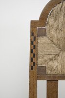 George Walton, attributed. Pair of Arts & Crafts Chairs with Bold Chequer Inlays - Thumbnail 19