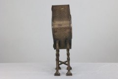 Arts & Crafts Silver Plated Mantel Clock with Mottled Blue Ruskin Jewels - Thumbnail 3