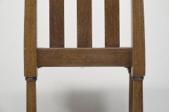 George Walton, attributed. Pair of Arts & Crafts Chairs with Bold Chequer Inlays - Thumbnail 26