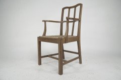 Heals attributed. A Pair of Cotswold School Arts & Crafts Oak Lattice Back Armchairs - Thumbnail 3