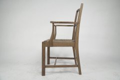 Heal's attributed. A Pair of Cotswold School Arts & Crafts Oak Lattice Back Armchairs - Thumbnail 4