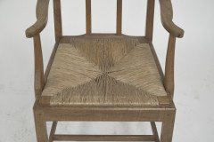 Heals attributed. A Pair of Cotswold School Arts & Crafts Oak Lattice Back Armchairs - Thumbnail 7