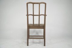 Heals attributed. A Pair of Cotswold School Arts & Crafts Oak Lattice Back Armchairs - Thumbnail 16