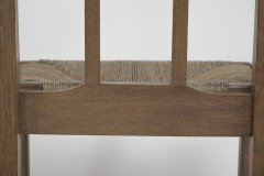 Heals attributed. A Pair of Cotswold School Arts & Crafts Oak Lattice Back Armchairs - Thumbnail 17