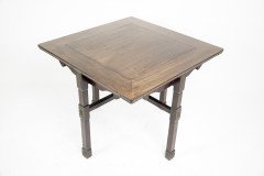 Rare Late 19th-century Japanese Export Square Dining Table with Four Matching Corner Chairs - Thumbnail 7
