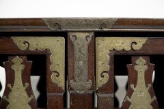 Rare Late 19th-century Japanese Export Square Dining Table with Four Matching Corner Chairs - Thumbnail 16