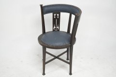 Arts & Crafts Mahogany Tub Chair with Stylised Floral Cut-Outs c.1900 - Thumbnail 2