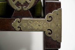 Rare Late 19th-century Japanese Export Square Dining Table with Four Matching Corner Chairs - Thumbnail 25