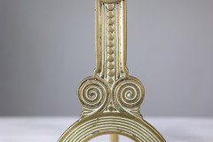 Thomas Jeckyll, attributed. A Pair of Anglo-Japanese Brass Fire Dogs with Love Birds - Thumbnail 8