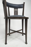 An Arts & Crafts Mahogany Tub Chair with Stylized Floral Cut Outs - Thumbnail 8